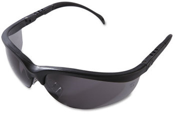 Crews® Klondike® Safety Glasses,  Matte Black Frame, Gray Lens