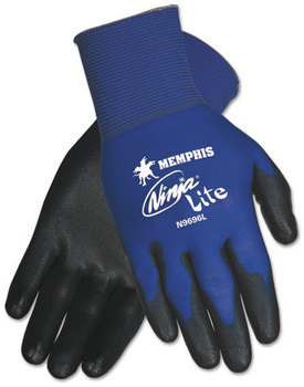 Memphis™ Ultra Tech® Tactile Dexterity Work Gloves. Size Medium. Blue/Black. 12 count.