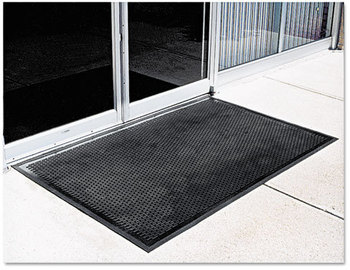 Crown-Tred™ Indoor/Outdoor Scraper Mat,  Rubber, 35 1/2 x 59 1/2, Black
