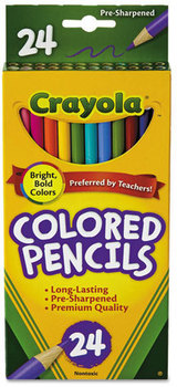 Crayola® Colored Pencil Set,  3.3 mm, 24 Assorted Colors/Set