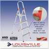 A Picture of product DAD-L234604 Louisville® Aluminum Euro Platform Ladder,  4-Step, Red