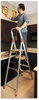 A Picture of product DAD-L234604 Louisville® Aluminum Euro Platform Ladder,  4-Step, Red