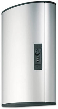 Durable® Locking Key Cabinet,  72-Key, Brushed Aluminum, 11 3/4 x 4 5/8 x 15 3/4
