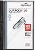 A Picture of product DBL-220301 Durable® DuraClip® Report Cover,  Letter, Holds 30 Pages, Clear/Black