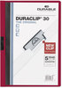 A Picture of product DBL-220331 Durable® DuraClip® Report Cover,  Letter, Holds 30 Pages, Clear/Maroon