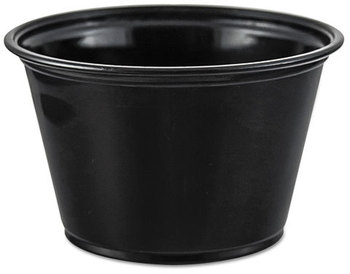Dart® Conex® Complements Portion/Medicine Cups,  4 oz, Black, 2500/Carton