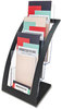 A Picture of product DEF-693604 deflecto® Three-Tier Literature Holder,  6-3/4w x 6-15/16d x 13-5/16h, Black