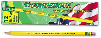 Ticonderoga® Pencils,  F #2.5, Yellow, Dozen