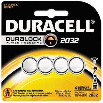 Duracell® Medical Battery,  3V, 2032, 4/Pk