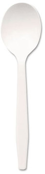 Dixie® Plastic Cutlery,  Mediumweight Soup Spoons, White, 1000/Carton