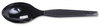 A Picture of product DXE-TM507 Dixie® Plastic Cutlery,  Heavy Mediumweight Teaspoons, Black, 100/Box