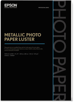 Epson® Professional Media Metallic Luster Photo Paper,  White, 13 x 19, 25 Sheets/Pack