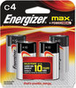 A Picture of product EVE-E93BP4 Energizer® MAX® Alkaline Batteries,  C, 4 Batteries/Pack