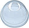 A Picture of product FAB-DLKC1624 Fabri-Kal® Kal-Clear® and Nexclear® Drink Cup Lid Dome with 1" Hole,  F/5-24 oz Cups, Clear, 1000/Carton