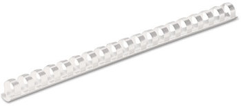 Fellowes® Plastic Comb Bindings 1/2" Diameter, 90 Sheet Capacity, White, 100/Pack
