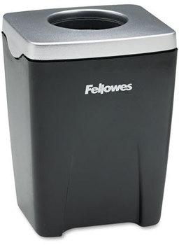 Fellowes® Office Suites™ Paper Clip Cup Plastic, 2.44 x 2.19 3.25, Black/Silver