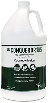 Fresh Products Bio Conqueror 105 Enzymatic Odor Counteractant Concentrate,  Cucumber Melon, 1gal, Bottle, 4/Carton