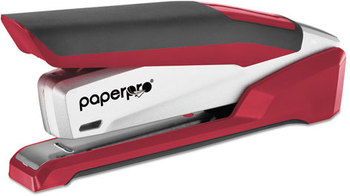 PaperPro® inPOWER™+ 28 Premium Desktop Stapler,  28-Sheet Capacity, Red/Silver