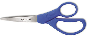 Westcott® Preferred™ Line Stainless Steel Scissors,  7" Long, Blue