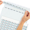 A Picture of product AVE-12450 Avery® Print & Apply Index Maker® Clear Label Plastic Dividers with Easy Printable Strip and w/Printable 8-Tab, 11 x 8.5, Frosted Tabs, 5 Sets