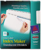 A Picture of product AVE-12450 Avery® Print & Apply Index Maker® Clear Label Plastic Dividers with Easy Printable Strip and w/Printable 8-Tab, 11 x 8.5, Frosted Tabs, 5 Sets