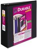 A Picture of product AVE-17041 Avery® Durable View Binder with DuraHinge® and Slant Rings 3 3" Capacity, 11 x 8.5, Black