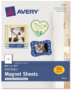 Avery® Printable Magnet Sheets 8.5 x 11, White, 5/Pack