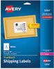 A Picture of product AVE-5264 Avery® Shipping Labels with TrueBlock® Technology w/ Laser Printers, 3.33 x 4, White, 6/Sheet, 25 Sheets/Pack