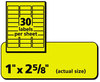 A Picture of product AVE-5972 Avery® High-Visibility ID Labels Permanent Laser 1 x 2.63, Neon Yellow, 750/Pack