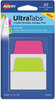 A Picture of product AVE-74765 Avery® Ultra Tabs® Repositionable Big Tabs: 2" x 1.75", 1/5-Cut, Assorted Primary Colors, 20/Pack