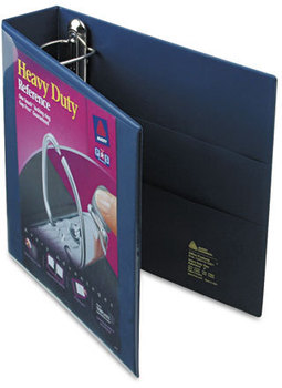 Avery® Heavy-Duty View Binder with DuraHinge® and One Touch EZD® Rings 3 2" Capacity, 11 x 8.5, Navy Blue