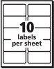 A Picture of product AVE-8163 Avery® Shipping Labels with TrueBlock® Technology w/ Inkjet Printers, 2 x 4, White, 10/Sheet, 25 Sheets/Pack