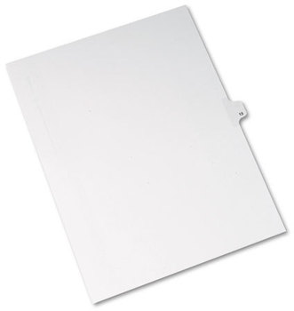 Avery® Preprinted Allstate® Style Legal Dividers Exhibit Side Tab Index 10-Tab, 13, 11 x 8.5, White, 25/Pack