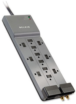 Belkin® Professional Series SurgeMaster Surge Protector,  12 Outlets, 8 ft Cord