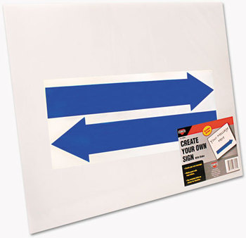 COSCO Stake Sign,  Blank White, Includes Directional Arrows,  15 x 19