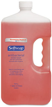 Softsoap® Antibacterial Hand Soap,  Crisp Clean, Pink, 1 Gallon Bottle, 4/Case.