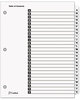 A Picture of product CRD-60213 Cardinal® OneStep® Printable Table of Contents and Dividers,  26-Tab, A-Z, Letter, White, 26/Set