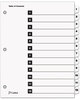 A Picture of product CRD-61213 Cardinal® OneStep® Printable Table of Contents and Dividers,  12-Tab, 1-12, Letter, White, 12/Set