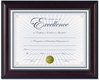 A Picture of product DAX-N3028N2T DAX® Prestige Document Frame,  Rosewood/Black, Gold Accents, Certificate, 8 1/2 x 11