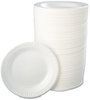 A Picture of product 241-237 Quiet Classic® Foam Plastic Laminated Dinnerware Plates. 10 1/4 in. diameter. White. 500 count.