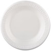 A Picture of product 241-237 Quiet Classic® Foam Plastic Laminated Dinnerware Plates. 10 1/4 in. diameter. White. 500 count.