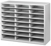 A Picture of product FEL-25041 Fellowes® Literature Organizers Organizer, 24 Letter Compartments, 29 x 11.88 23.44, Dove Gray