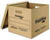 A Picture of product FEL-7716401 Bankers Box® SmoothMove™ Classic Moving & Storage Boxes Moving/Storage Kit, Half Slotted Container (HSC), Assorted Sizes: (8) Small, (4) Med, Brown/Blue,12/CT