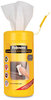 A Picture of product FEL-99703 Fellowes® Alcohol-Free Screen Cleaning Wipes Wet 5.12 x 5.90, Unscented, 100/Tub