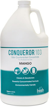 Fresh Products Conqueror 103 Odor Counteractant Concentrate,  Mango Scent, 1 Gallon, 4/Case