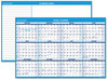 A Picture of product AAG-PM30028 AT-A-GLANCE® Horizontal Erasable Wall Planner Reversible/Erasable 48 x 32, White/Blue Sheets, 12-Month (Jan to Dec): 2024