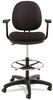 A Picture of product ALE-IN4611 Alera® Interval Series Swivel Task Stool Supports Up to 275 lb, 23.93" 34.53" Seat Height, Black Fabric