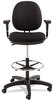 A Picture of product ALE-IN4611 Alera® Interval Series Swivel Task Stool Supports Up to 275 lb, 23.93" 34.53" Seat Height, Black Fabric