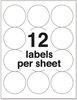 A Picture of product AVE-5294 Avery® High-Visibility ID Labels Permanent Laser Print-to-the-Edge w/SureFeed, 2 1/2"dia, White, 300/PK