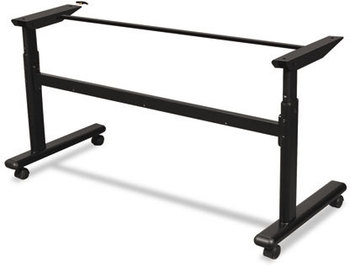 BALT® Height-Adjustable Flipper Table Base,  60w x 24d x 28-1/2 to 45h, Black